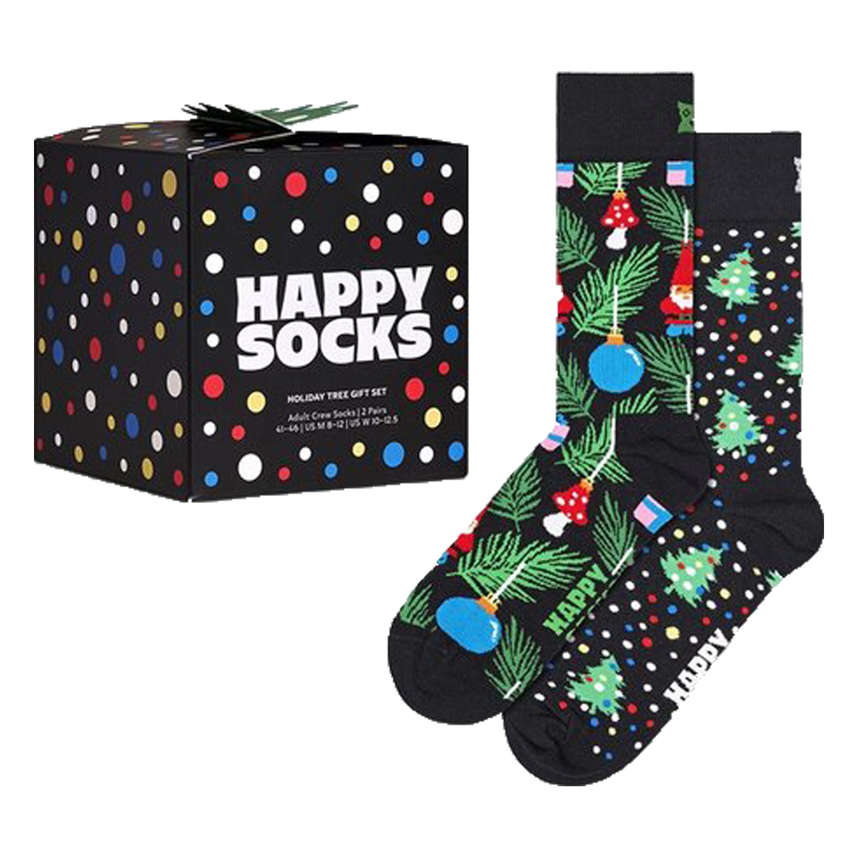Happy Socks Unisex Giftbox – 2 Paar Kerstsokken